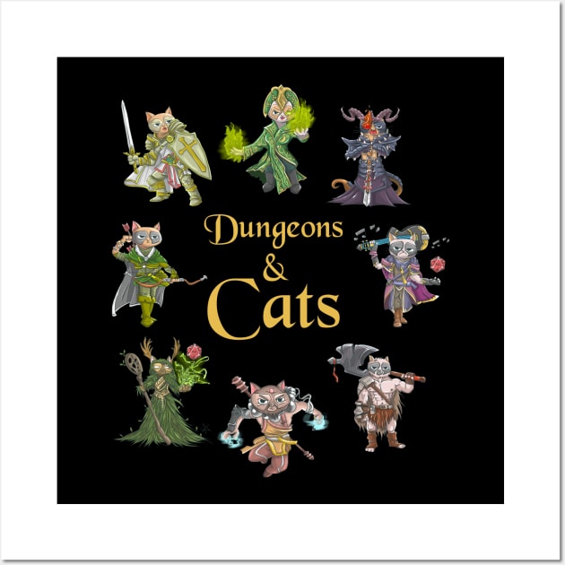 DND Dungeons and Cats Wall Art by Bingeprints